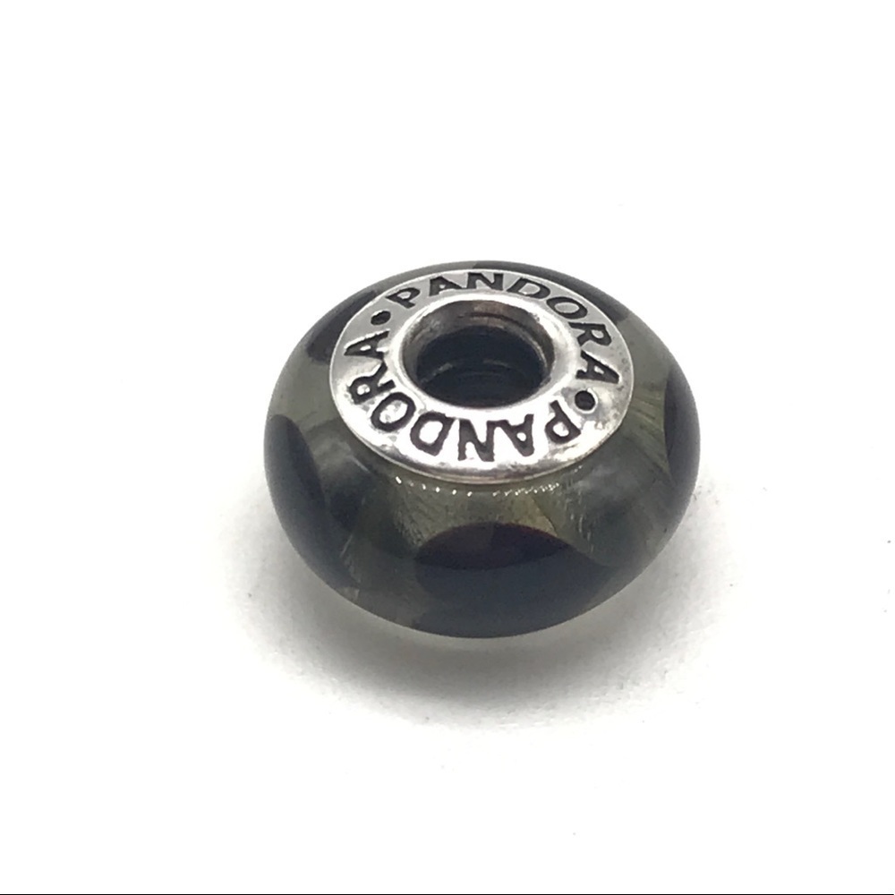 Pandora Black Hearts Murano Glass Charm